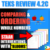TEKS Review 4.2C Comparing & Ordering Whole Numbers | SIGM