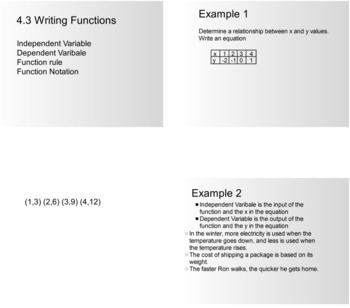 Preview of 4.3 Writing Functions Notes