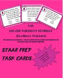 STAAR PREP 4.4A Add and Subtract Decimals Task Cards