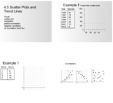 4.5 Scatter Plots and Trend Lines Notes