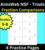 4-8 AimsWeb Number Sense Fluency - Triads: Fraction Compar