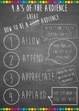 4 A's Of The Audience ( How to be a great audience_