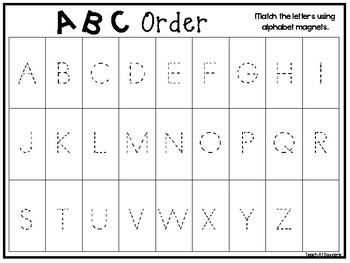 4 ABC Order Work Mats and Worksheets. Preschool-Kindergarten Phonics.