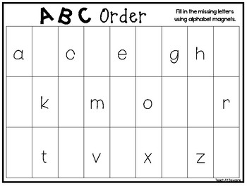 4 abc order work mats and worksheets preschool kindergarten phonics