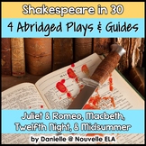 4 Abridged Shakespeare Plays - Juliet & Romeo, Macbeth, Tw