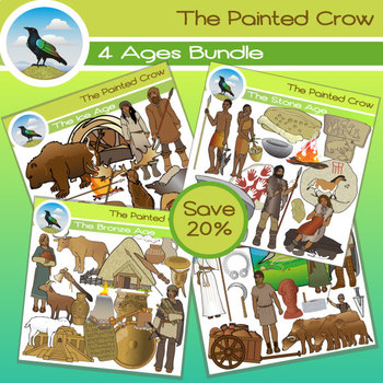 Preview of 4 Ages History and Prehistory Clip Art Bundle