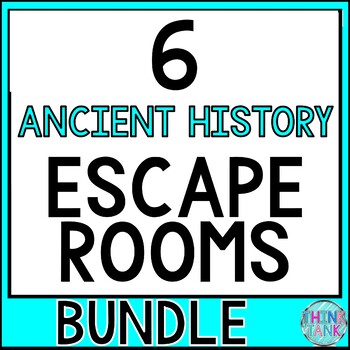 Preview of Ancient History Escape Rooms BUNDLE - Reading Comprehension - Rome, Greece