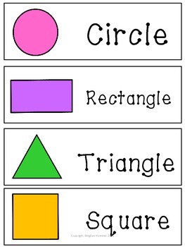 4 Basic Shapes Bundle ( Circle, Triangle, Square, Rectangle) | TpT