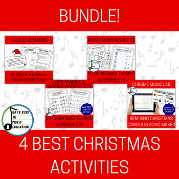Preview of 4 Best Christmas Activities for Music Class - Multi Grade Level Bundle for FUN!
