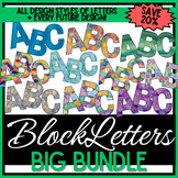 4" Block Bulletin Board Letters & Numbers - GROWING BUNDLE