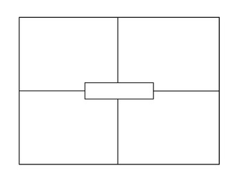 Preview of 4 Block Graphic Organizer with writing line