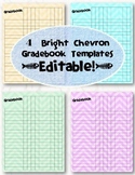 Editable Chevron Gradebook Templates -- Pack of 4