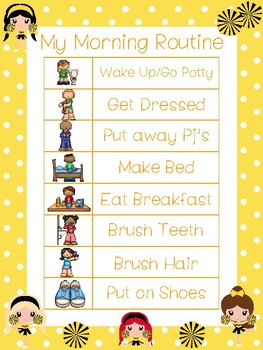 Daily Activity Chart For Preschoolers