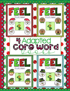 Preview of 4 Christmas "Feel" Core Vocabulary Adapted Books Bundle