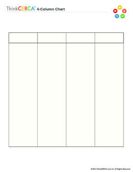 blank 4 column chart
