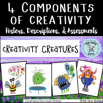 Preview of 4 Components of Creativity - Creativity Creatures -
