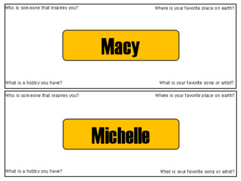 Preview of 4 Corner Name Tags
