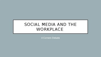 Preview of 4 Corners Debate-Social Media and the Workplace