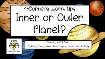 Preview of 4-Corners Inner or Outer Planet? Easy, No Prep!