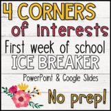 4 Corners Of Interests - Back to School Ice Breaker