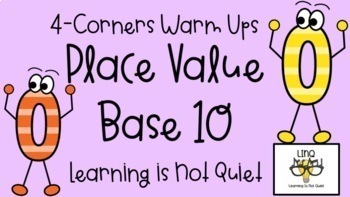Preview of 4-Corners Place Value (Base 10) Up to Billions Place, No Prep!