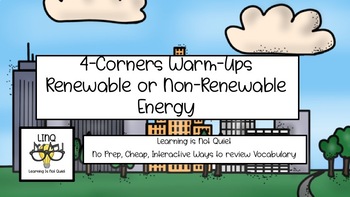 Preview of 4-Corners Renewable and Non-Renewable Resources (No Prep)