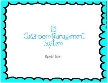 Preview of 4 Cs Poster: IB Classroom Management System