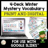 4-Deck Winter Mystery Vocabulary Decks for Google Slides™