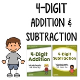 Addition & Subtraction 4 Digit, Addition Subtract Worksheet 4th Grade Assessment