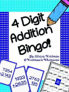 Preview of 4-Digit Addition Bingo {Regrouping & Non-Regrouping}