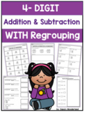 4 Digit Addition and Subtraction with Regrouping Worksheet