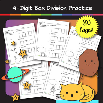 Preview of 4-Digit Box Division Practice