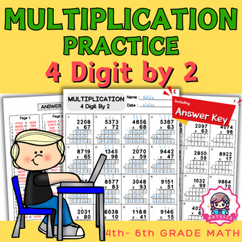 Preview of 4 Digit Multiplication by 2 | Fluency in multiplication strategies | Math