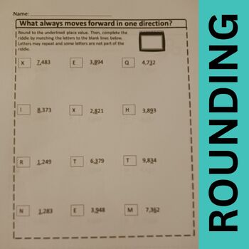 Preview of Rounding Riddle with 4 Digits Riddle 2