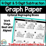 4-Digit and 5-Digit Subtraction Practice Worksheets on Gra