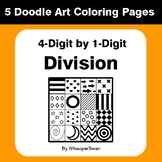 4-Digit by 1-Digit Division - Coloring Pages | Doodle Art Math