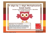 4-Digit by 1-digit Multiplication Scoot Game