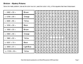 Math Mystery Pictures Worksheets