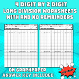 4 Digit by 2 Digit Long Division with and without Remainde