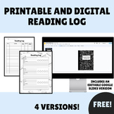 4 Digital and Printable Reading Logs (FREEBIE)
