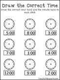 4 Draw the Correct Time No Prep Worksheets