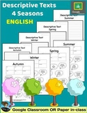 4 ENGLISH Descriptive Writing Assignments [Paper or Digital]