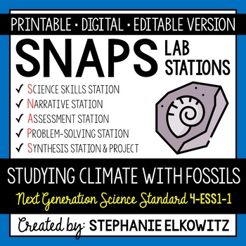 Preview of 4-ESS1-1 Studying Past Climate with Fossils Lab | Printable, Digital & Editable