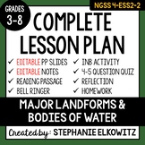 4-ESS2-2 Landforms and Bodies of Water Lesson | Printable 