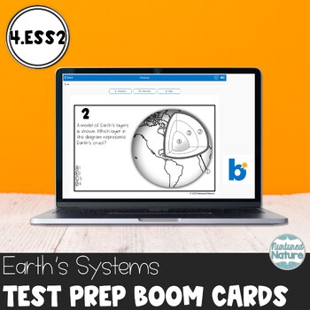 Preview of 4.ESS2 TNReady Test Prep Boom Cards - Earth's Systems