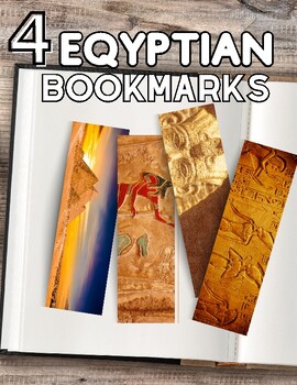 Preview of 4 Egyptian Bookmarks / Printable Bookmarks / PDF