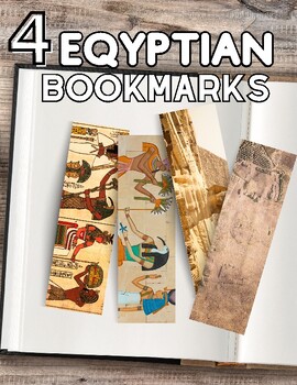 Preview of 4 Egyptian Bookmarks / Printable Bookmarks / PDF