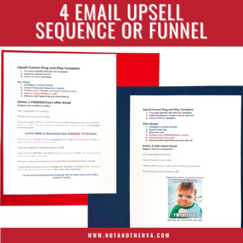 Preview of 4 Email Funnel or Sequence Template