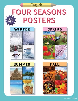 Preview of 4 English Four Seasons Posters