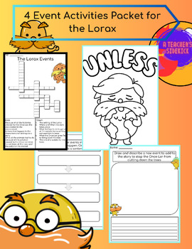 Preview of 4 Event Activities Packet for The Lorax